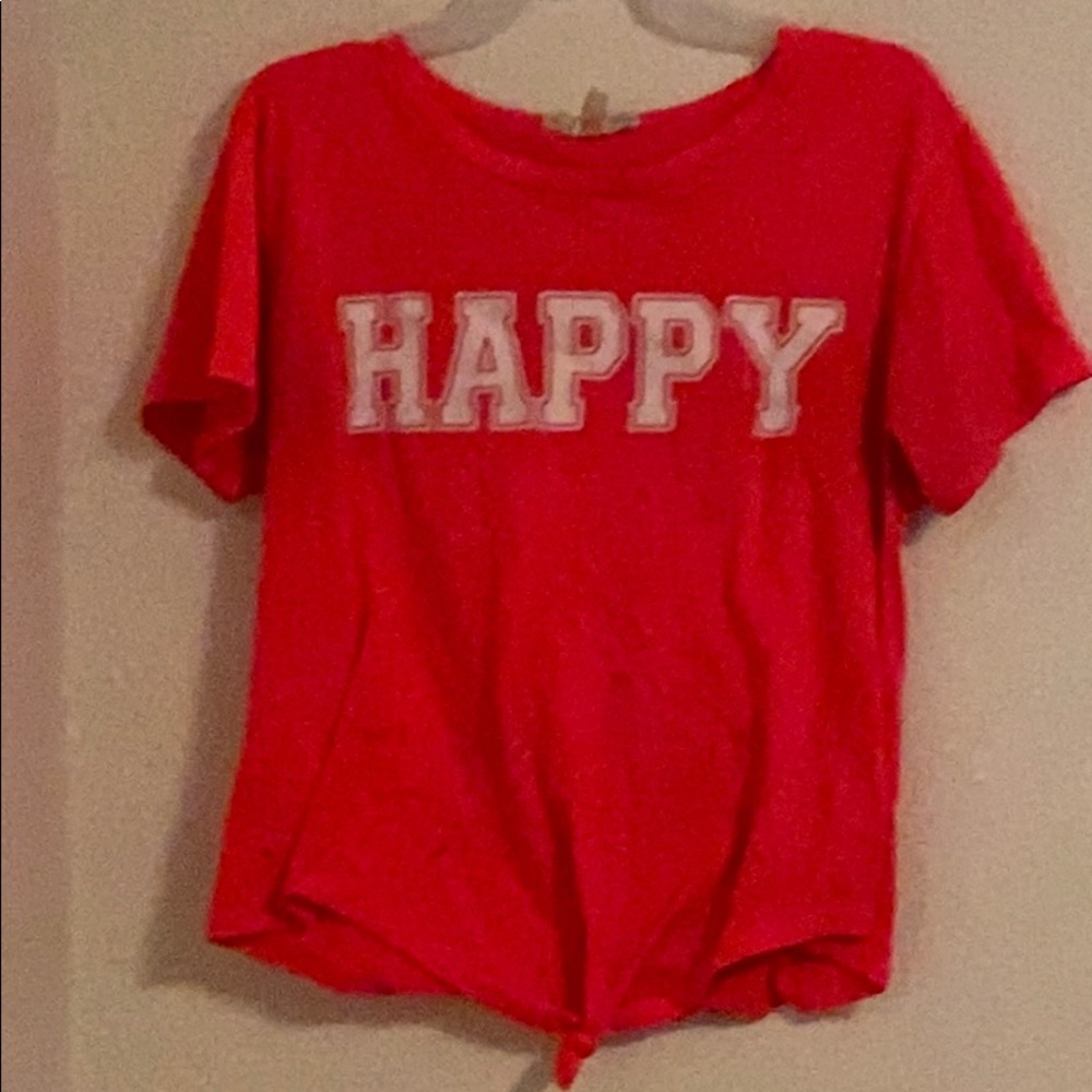Neon pink tee